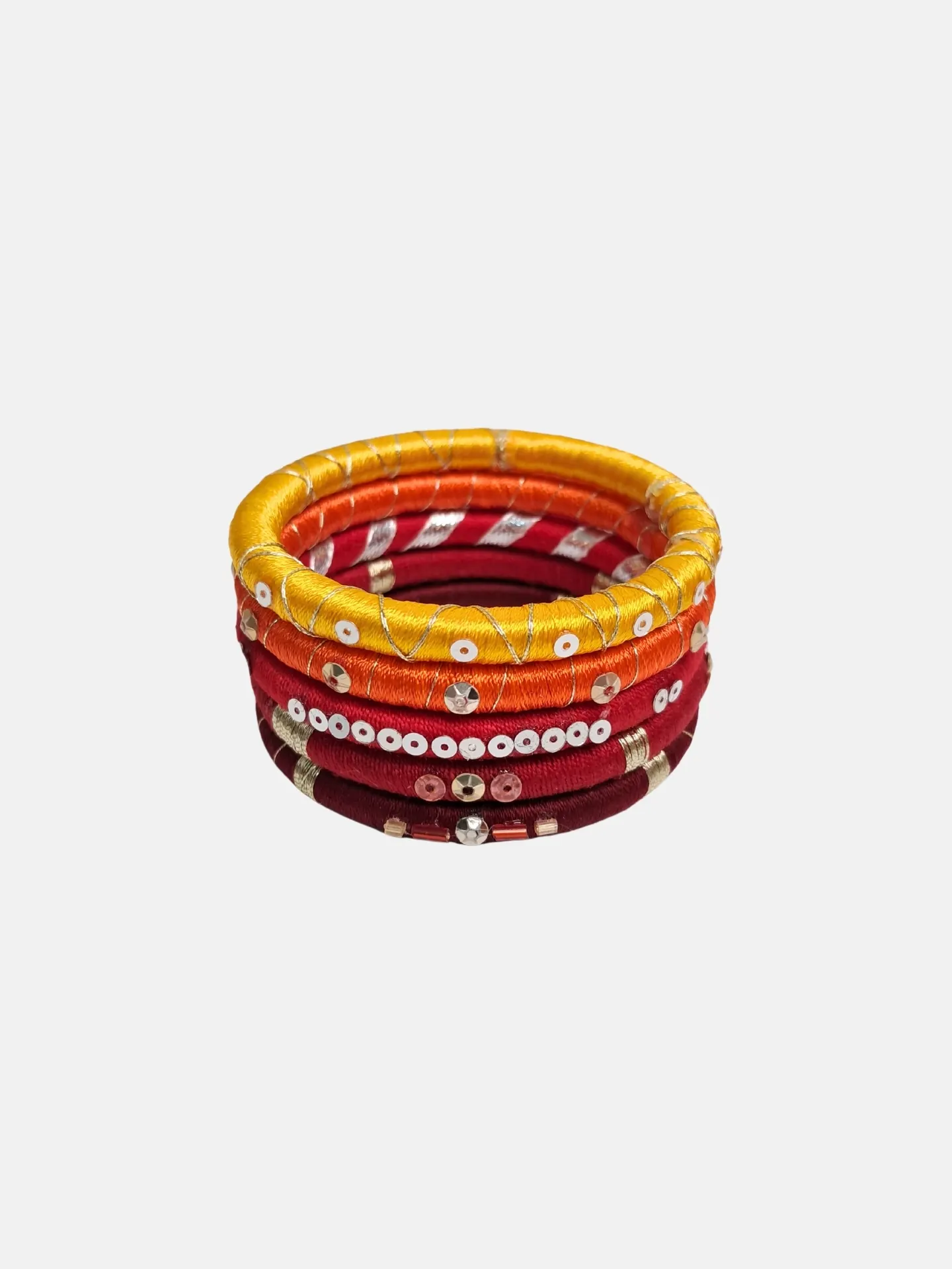 Silk and Cotton Thread Bangle