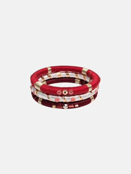 Cotton and Silk Thread Bangle