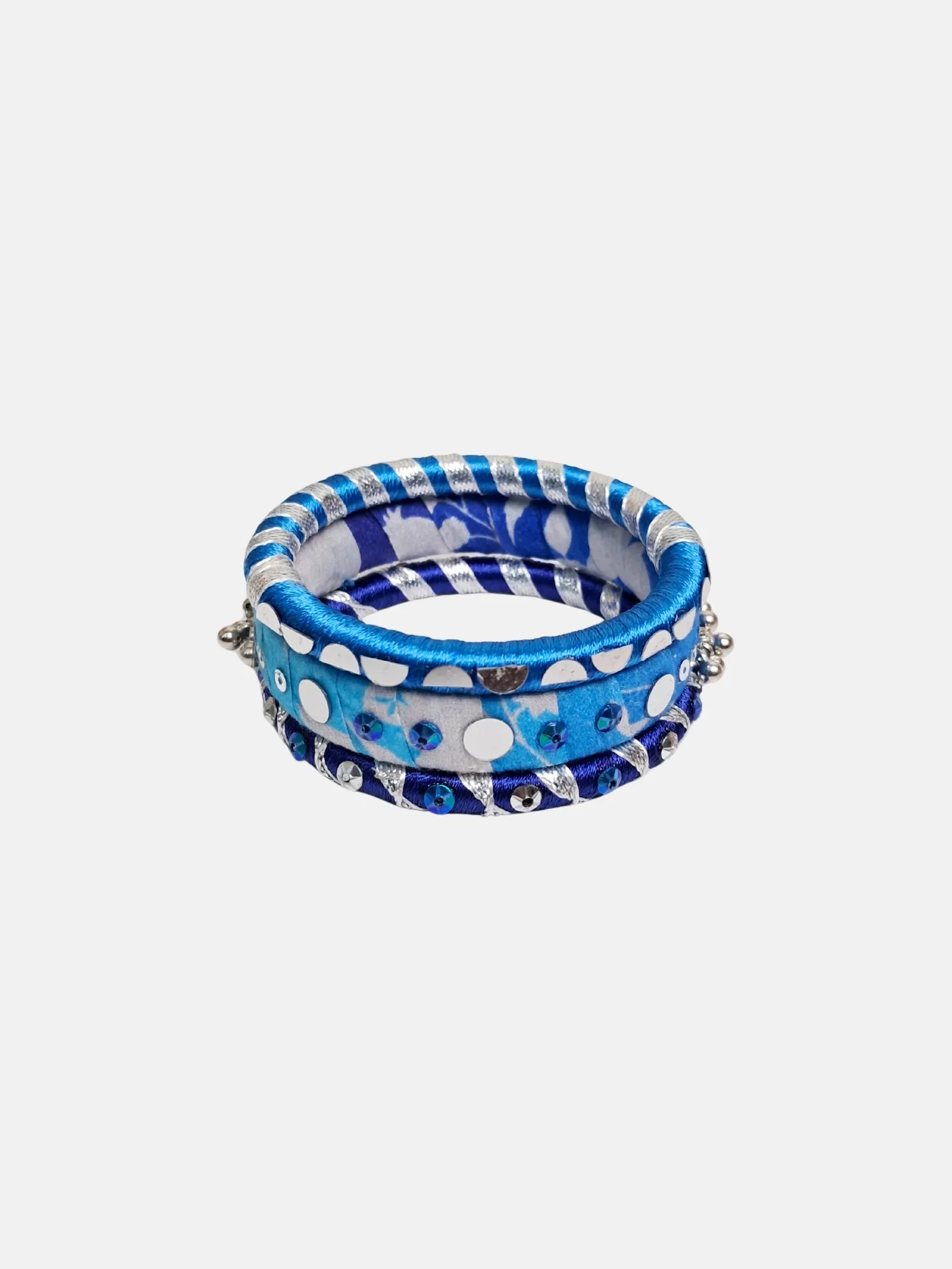 Silk Thread and Fabric Bangle