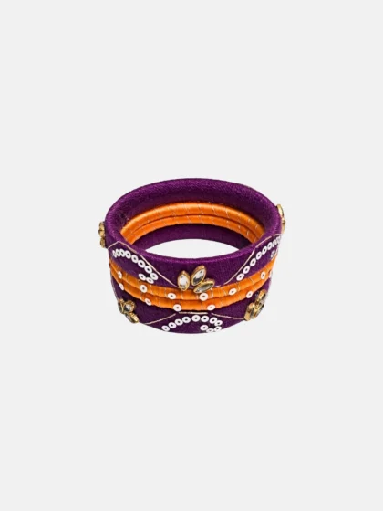 Cotton and Silk Thread Bangles Set