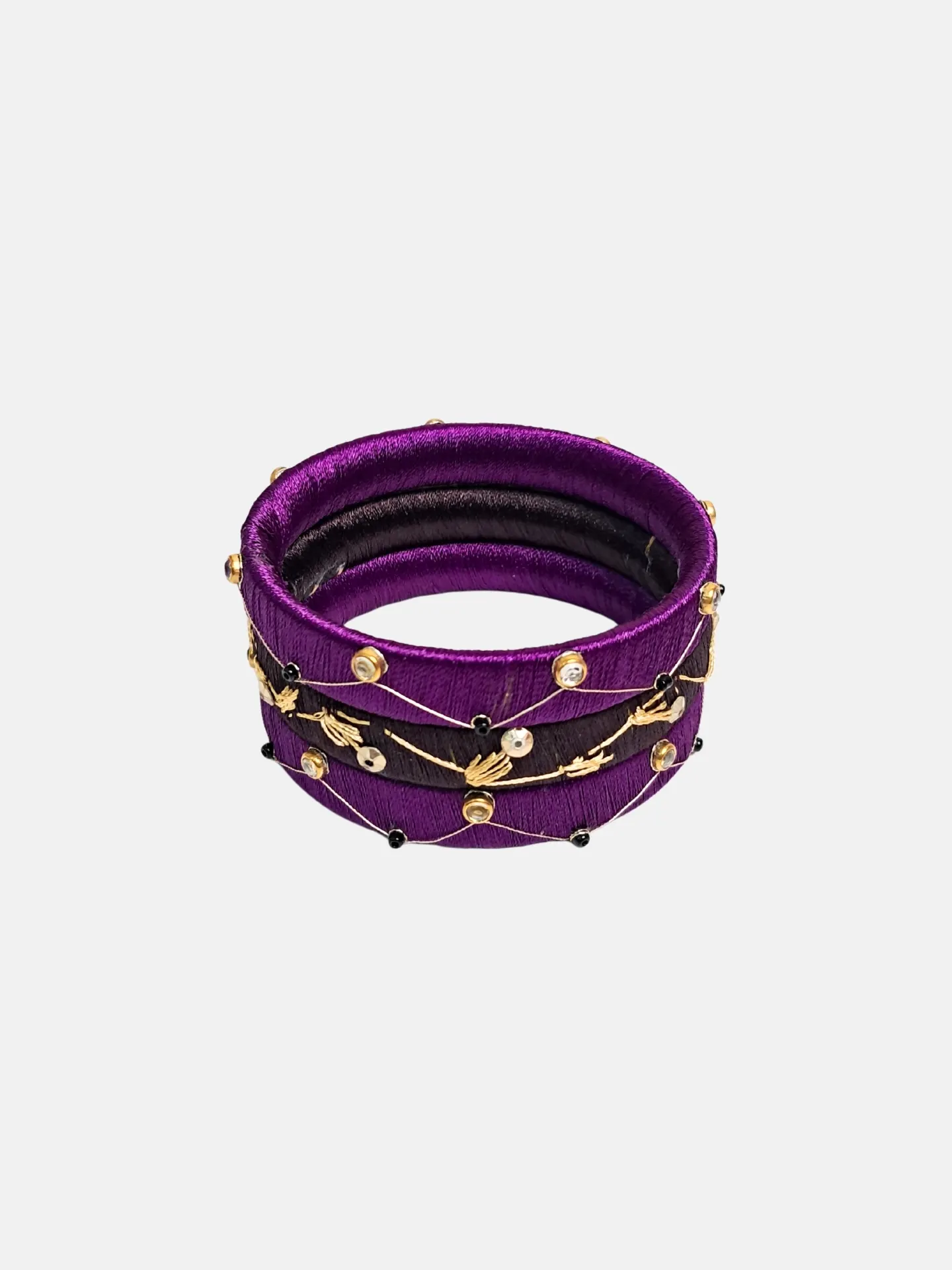 Silk Thread Bangles Set