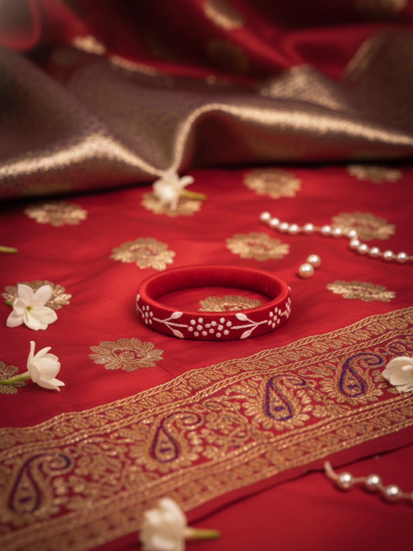 Cotton Thread Painted Bangle