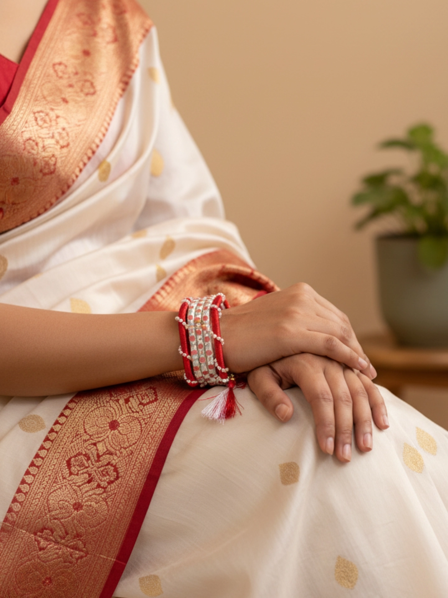 Silk Thread Square Bangles Set